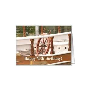  Ships Wheel Happy 48th Birthday Card Card Toys & Games