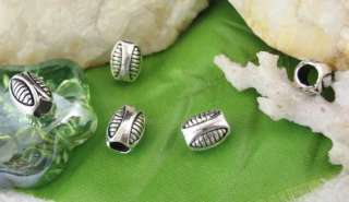 50pcs Tibetan silver egg shape spacer beads FC11321  