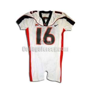  White No. 3 Team Issued Miami Nike Football Jersey (SIZE 