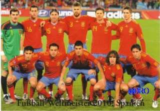 Weltmeister 2010   Spanien Siegerpostkarte + RAR + TOP  