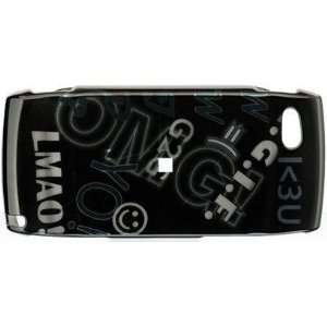   Phone Protector Case Cover Black Text For Sidekick LX 2009 Cell