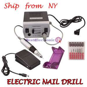 Electric Nail Drill File Manicure Machine w Foot Pedal  
