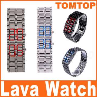 Lava Iron Samurai Metal LED Faceless Bracelet Watch  