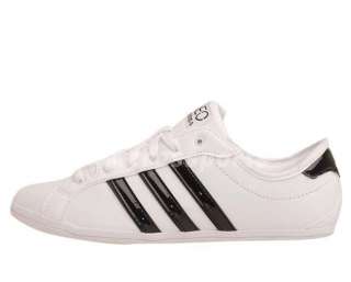 Adidas Derby Qt Neo White Leather Black New 2012 Womens Casual Shoes 