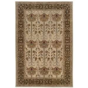   Arts and Crafts Ivory Brown Rectangle 5 ft. x 7.75 ft.