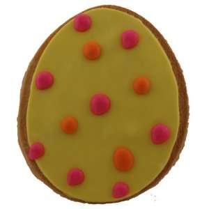 Easter Egg Yellow Dot Decorated Cookie Grocery & Gourmet Food