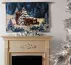 Christmas Santa Not A Creature Was Stirring Fiber Optic Tapestry Wall 