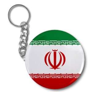  FLAG OF IRAN World Images 2.25 inch Button Style Key Chain 