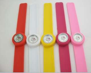 1Pcs Hellokitty Silicone Band Slap Watch For Children  