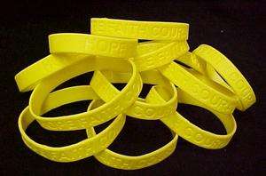 Spina Bifida Awareness Bracelet Jelly Yellow 12 pc Lot  