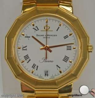 wow Baume Mercier Riviera Hau Luxus 18kt 750 Gold Uhr Armband Uhren 