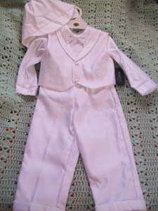 New Fouger 5pc. Boys Embroidery Baptism Suit Sz.L (18 months) White 