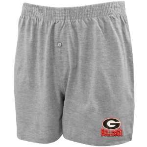 Georgia Bulldogs Ash Solid Boxer Shorts 