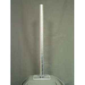  Party Deco 00901 S 72 in. Silver Pole with 24 in. White 