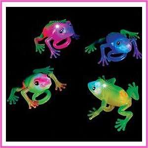  12 Soft Flashing Frog Ring Light Up Toys Toys & Games