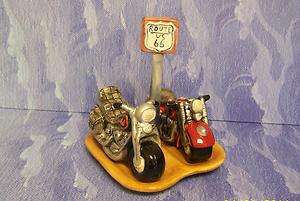 AWESOME HARLEY STYLE MOTOR CYCLES Salt & Pepper 3 pcs UNIQUE  
