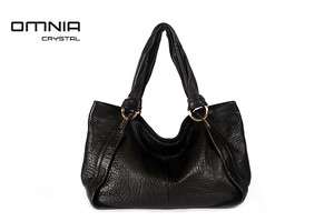 NWT Omnia Crystal Natural Leather Viva Women Shoulder Bag 3 Colors NEW 