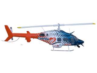 Bell 222 U   Careflite Wood Helicopter Model  