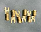 Antique solid brass spark plug wire ends unused