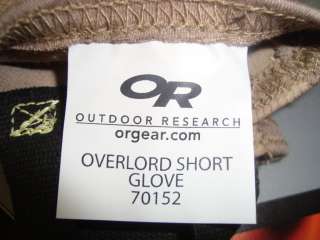 MASSIF OVERLORD SHORT GLOVES TAN OUTDOOR RESEARCH LARGE NWT  
