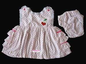 NEW Baby Girls Cotton Dress + Bloomer CUTE   Newborn/Premmie (SMALL 