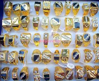 wholesale lots of 100p Rhinestone assorted mens rings  