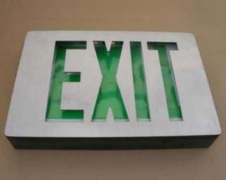 New Lithonia LE S 1 G 120/277 Green LED Exit Sign  