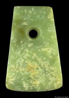  chinese jade axe pendant qijia culture 2000 b c super translucent