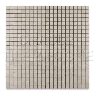 Crema Marfil Marble 1 X 1 Polished Mosaic Tile on Mesh  