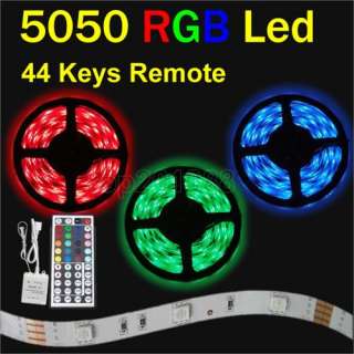 RGB 5M 500CM 5050 SMD Flexible LED Strips Lights 300 led+ 44 Key IR 