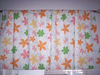   CUTE~COLORFUL~Multi*FLOWERS*Retro~70s Groovy*TIE UP~Valance CURTAINS