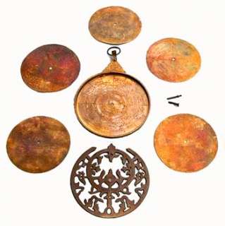   INDO PERSIAN ANTIQUATED BRASS FUNCTIONAL ISLAMIC ASTROLABE  