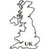 WANDTATTOO M080 Landkarte UK England Grossbritannien 80 x 48 cm 