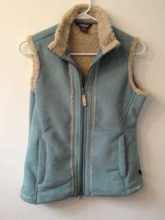 Woolrich Teal Colored Fleece Lined full zip Vest Womens Size Small 