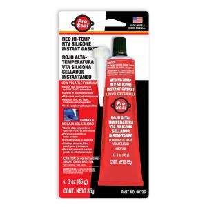 Pro Seal 3 Oz. Red Hi Temp RTV Silicone Instant Gasket (12 Pack) 80726 