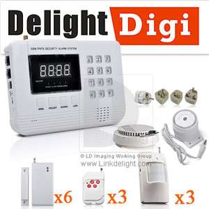   99zone GSM Home LCD Autodial Alarm Security Emergency Sefty Detector