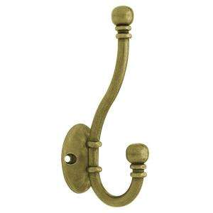 Liberty Ball End Coat and Hat Hook in Antique Brass B46305Q AB C5 at 