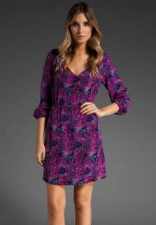 ANLO Kelly Long Sleeve Dress in Plume Feather Print at Revolve 