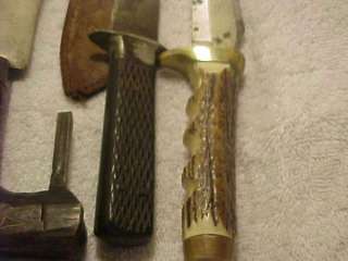 VINTAGE FIXED BLADE KNIFES BOWIE HUBERTUS VICTORY LOT 4  