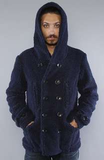 Joyrich The Fleece Peacoat in Navy  Karmaloop   Global Concrete 