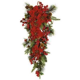 Nearly Natural 30 In. Poinsettia Tear Drop (4656) from  