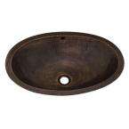Belle Foret Large Copper Oval Lavatory   Weathered Copper