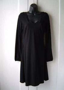 BOSTON PROPER Womens V Neck DRESS Sz 4 BLACK NWT  