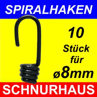 10 Spiralhaken f. 8mm Expanderseil Banner Plane Spanner  