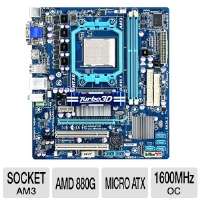 Gigabyte GA 880GM D2H AMD 880G Motherboard   Micro ATX, Socket AM3, AM 