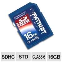 Click to view Patriot PSF16GSDHC6 SDHC Secure Class 6 SD Card   16GB