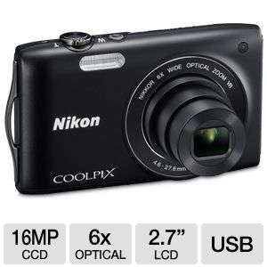 Nikon 26310 Coolpix S3300 Digital Camera   16 Megapixels, CCD Sensor 