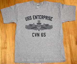US Navy USS Enterprise CVN 65 T Shirt Aircraft Carrier  