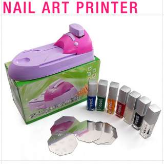 Nail Art DIY Natural Tips Printing Printer Machine Stamping Polish Kit 