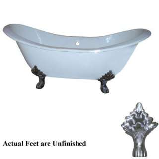   Double Slipper Tub with No Faucet Holes in White CTDSN WH UF at The